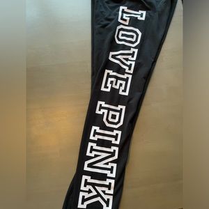 Victoria’s Secret Pink Logo Leggings Black - Size Large